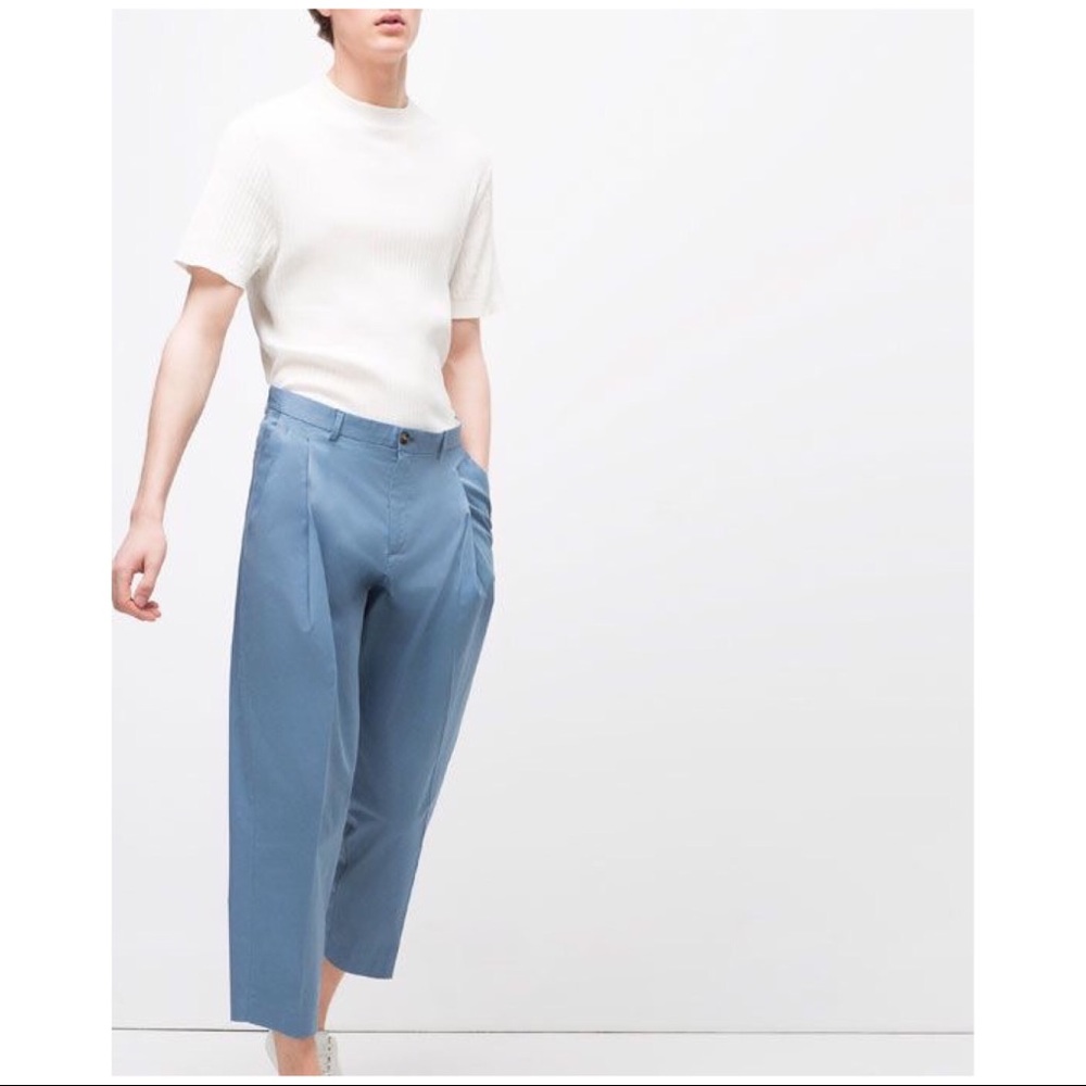 ❗️SOLD❗️ ZARA MAN WIDE-CUT TROUSERS W/DARTS SZ 30
